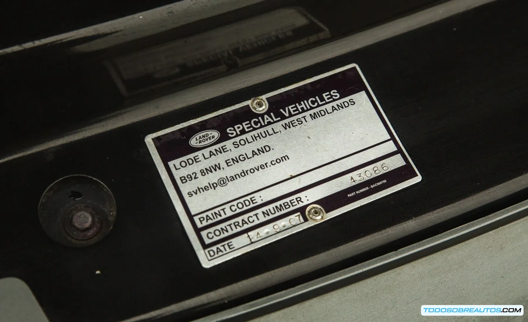 Detalle del interior del Range Rover L322 de la Reina Isabel II.