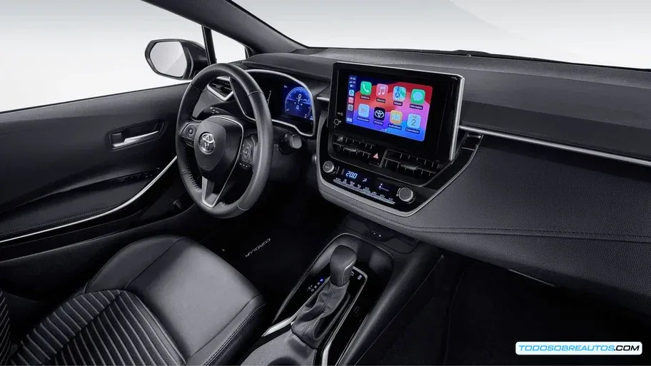 Pantalla táctil del sistema de infoentretenimiento del Toyota Corolla 2026
