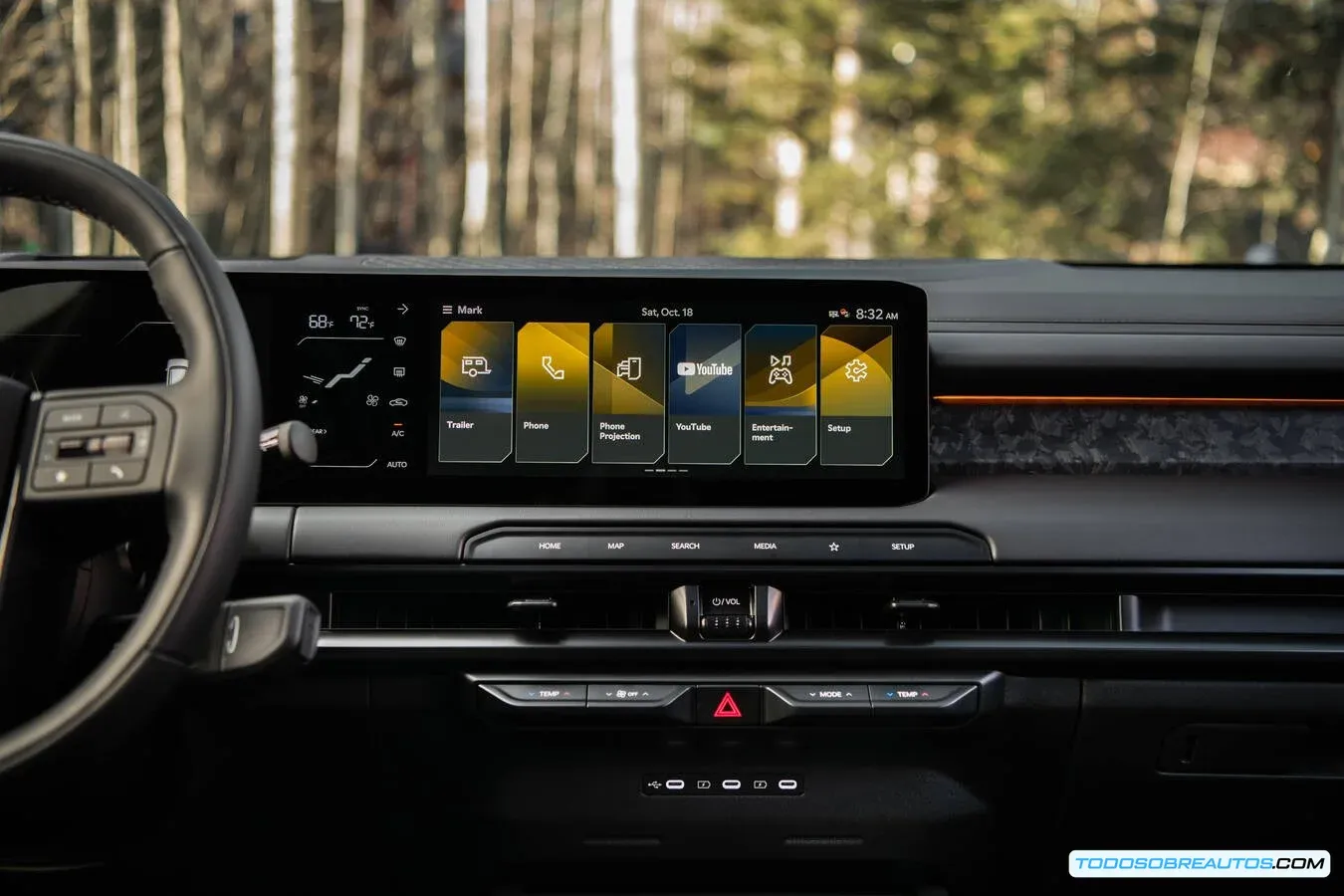 Interior de la Kia Telluride 2027 con acabados de lujo