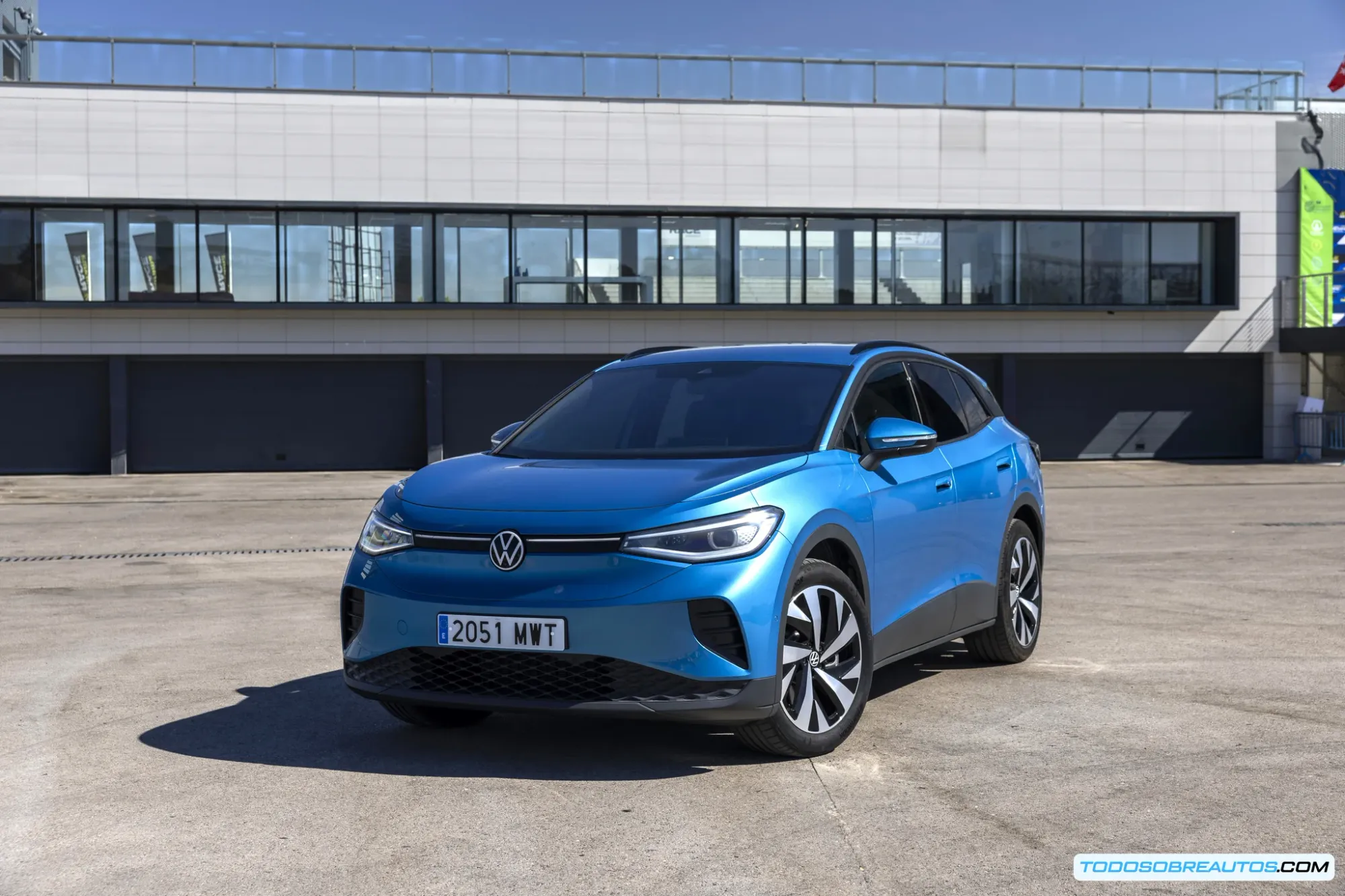 Volkswagen ID.3, ID.4 e ID.5 en exhibición.