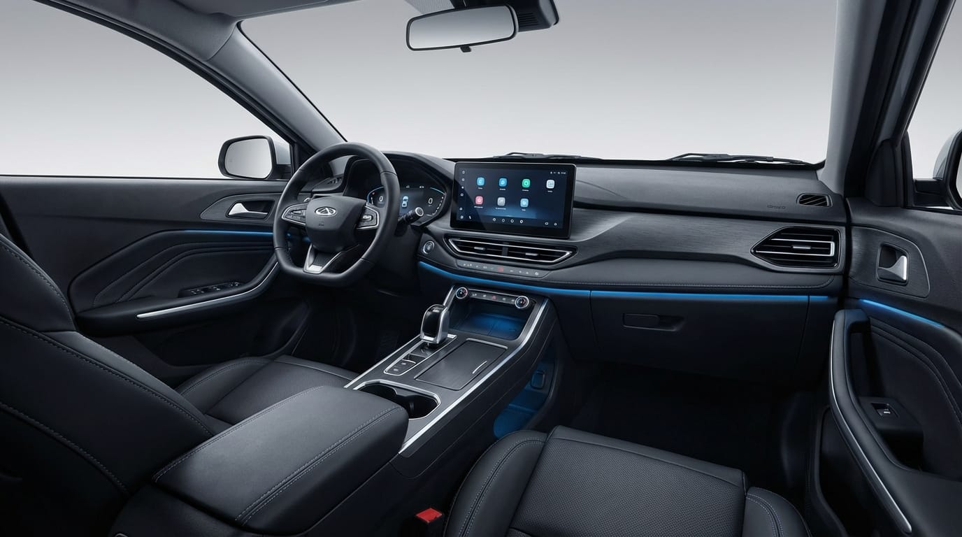 Chirey Tiggo 2 Pro 2024 - Interior con tablero y pantalla de infotenimiento