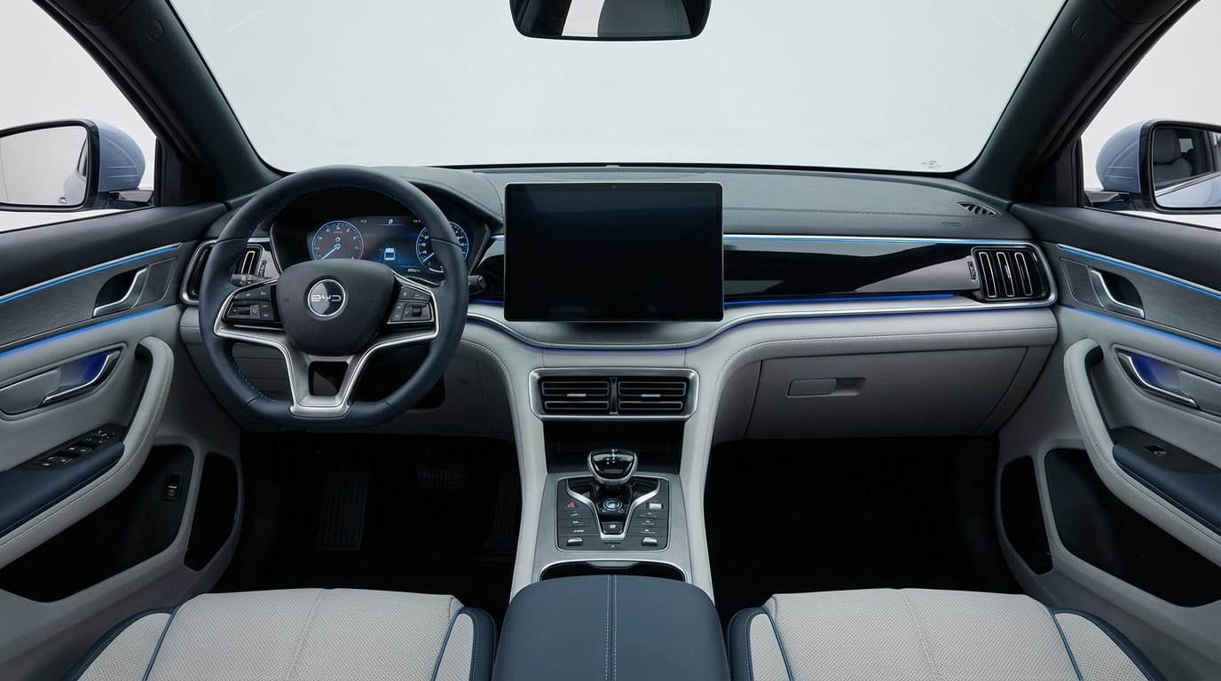 BYD Song Plus - Interior moderno con pantalla táctil y materiales premium