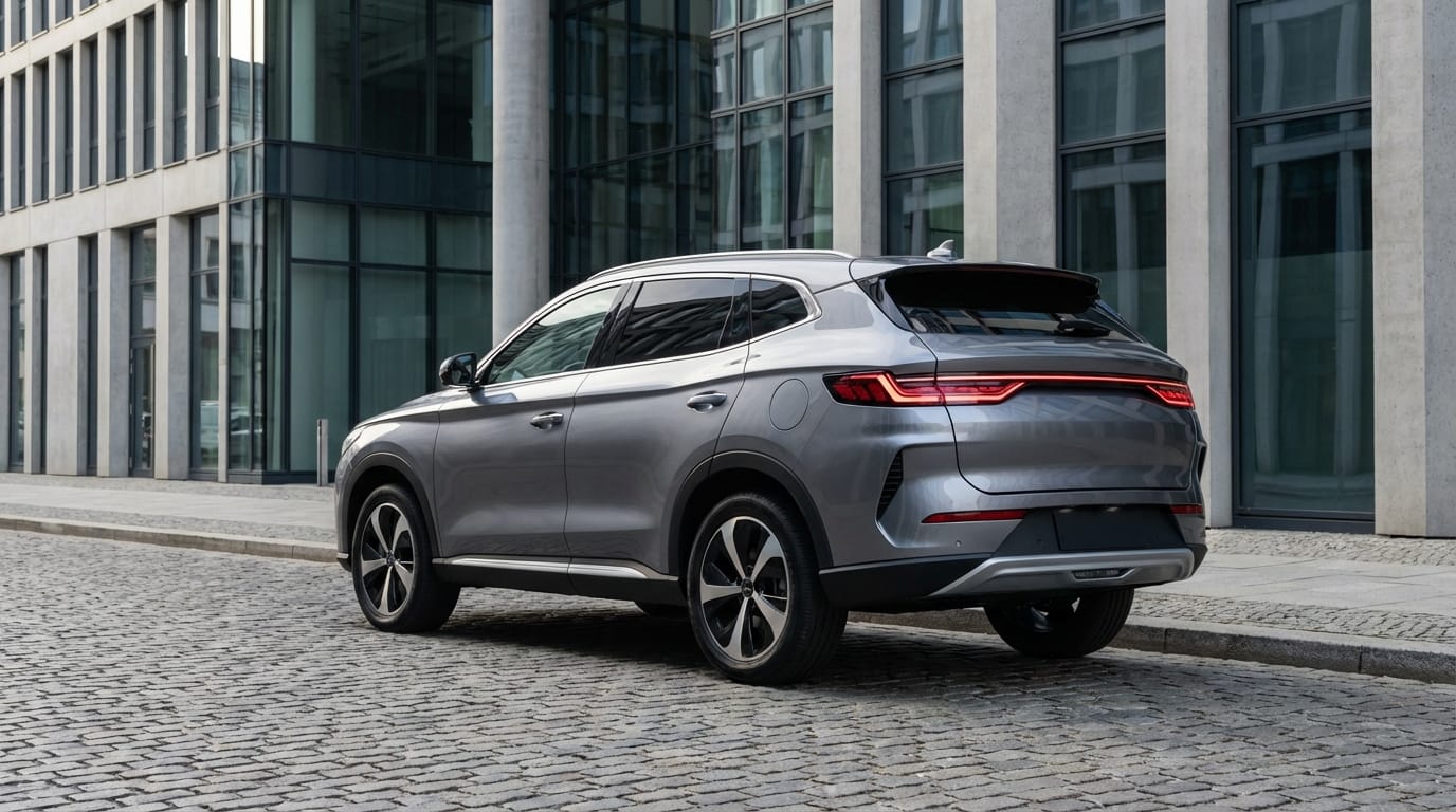 BYD KING - Vista trasera en entorno urbano moderno