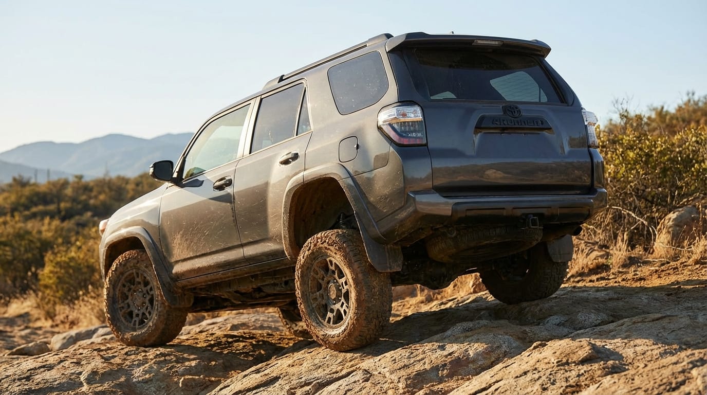 Toyota 4Runner 2025 - Demostrando capacidad todoterreno en terreno rocoso