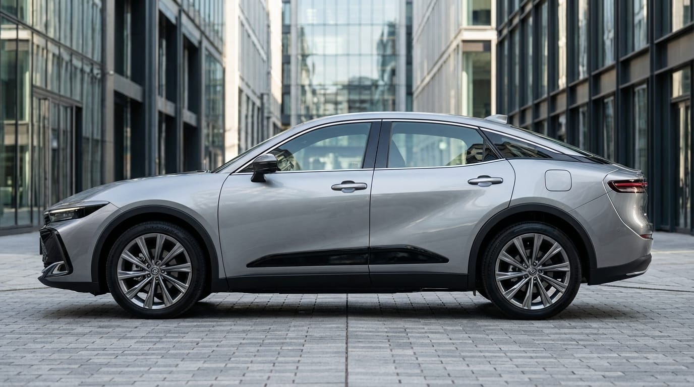 Toyota Crown Sport 2024 - Perfil lateral en color plata metálico