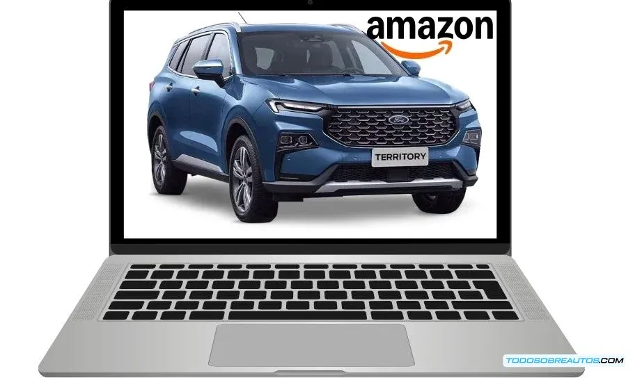Representación visual de la alianza entre Ford y Amazon para la venta de coches usados
