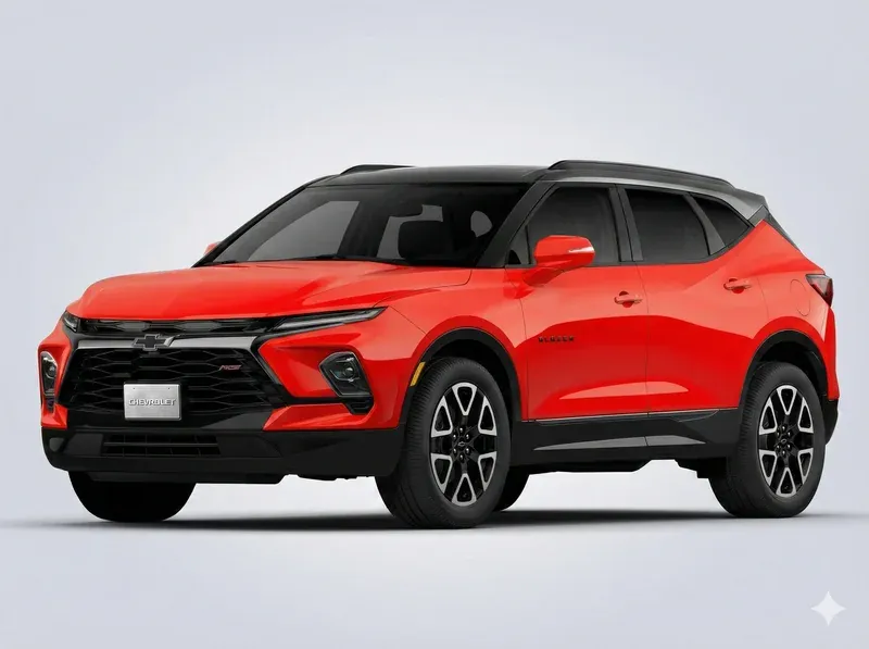 Chevrolet Blazer 2026 SUV deportivo color rojo vista frontal
