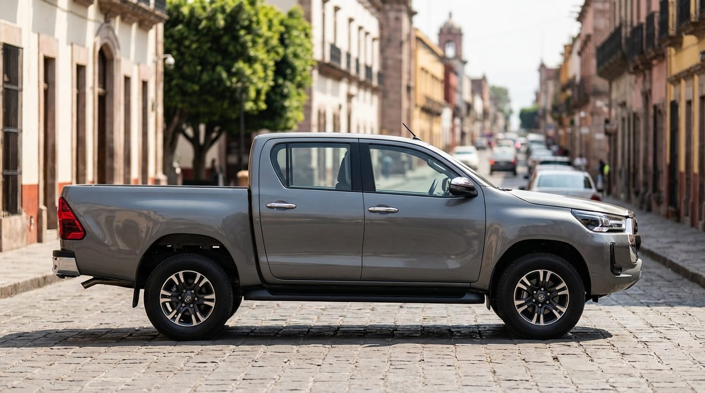 Toyota Hilux 2024 circulando en una calle de ciudad mexicana