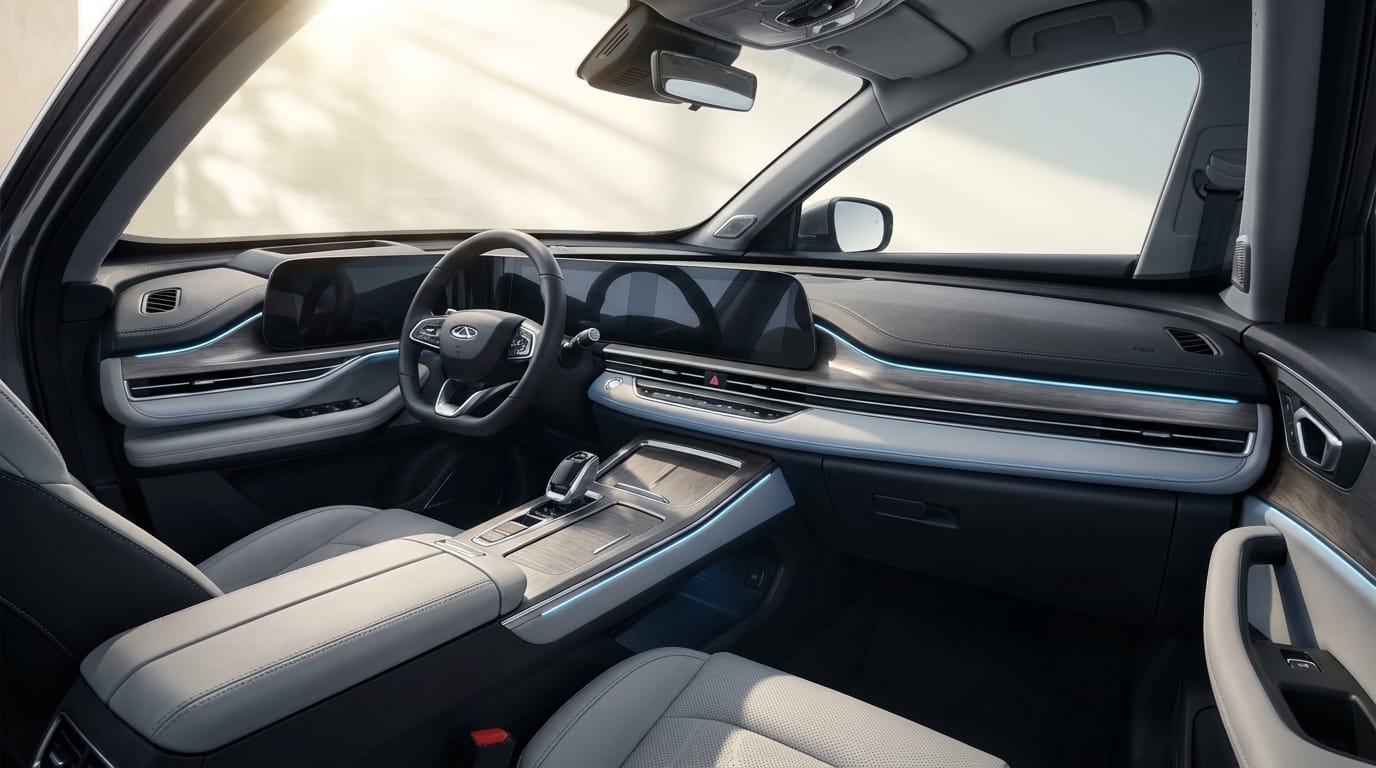 Chery Tiggo 8 Pro PHEV 2026 - Interior y panel de instrumentos digital