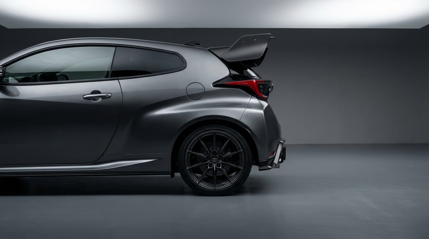 Toyota GR Yaris 2025 - Detalles del alerón trasero y difusor del Paquete Aero Performance