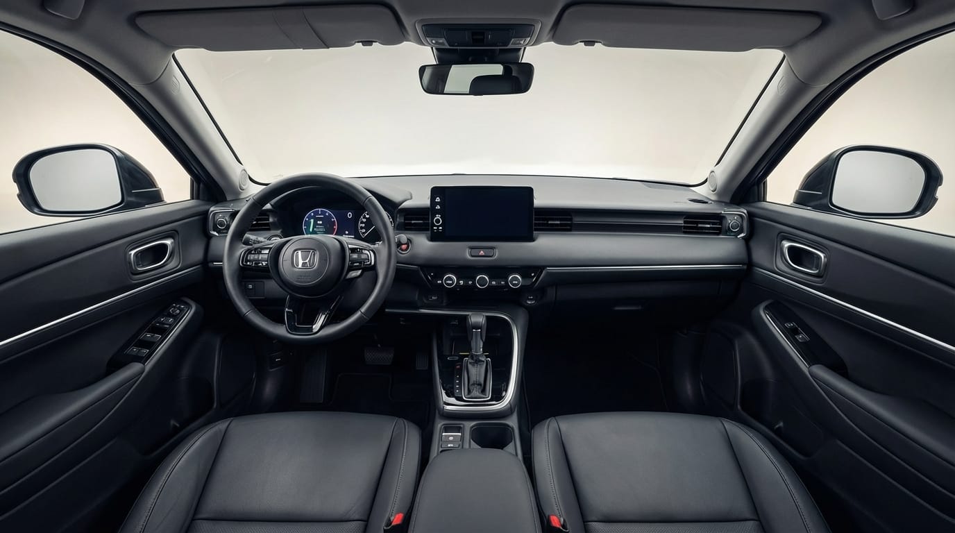 Interior premium del Honda HR-V Hybrid - Tablero digital y pantalla de infoentretenimiento