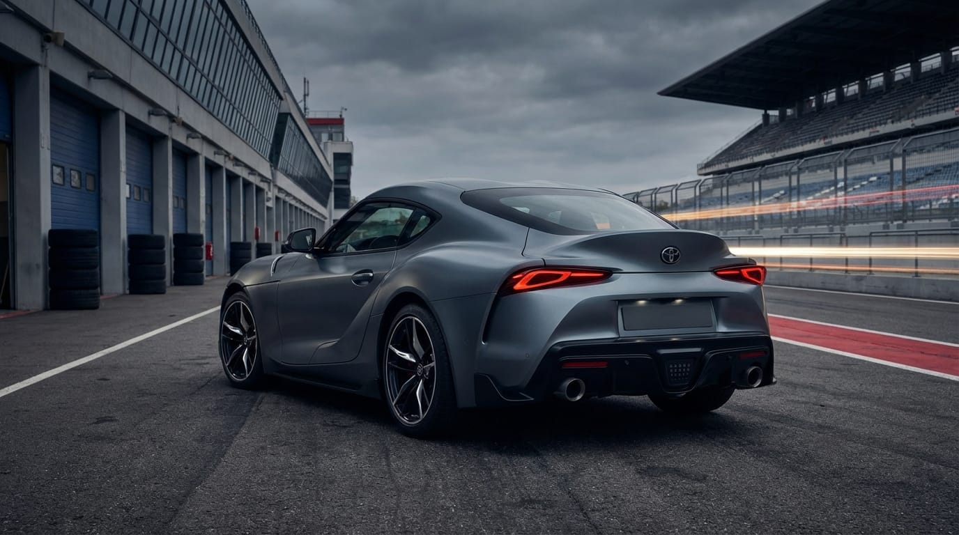 Toyota GR Supra 3.0 - Vista trasera en ambiente de circuito