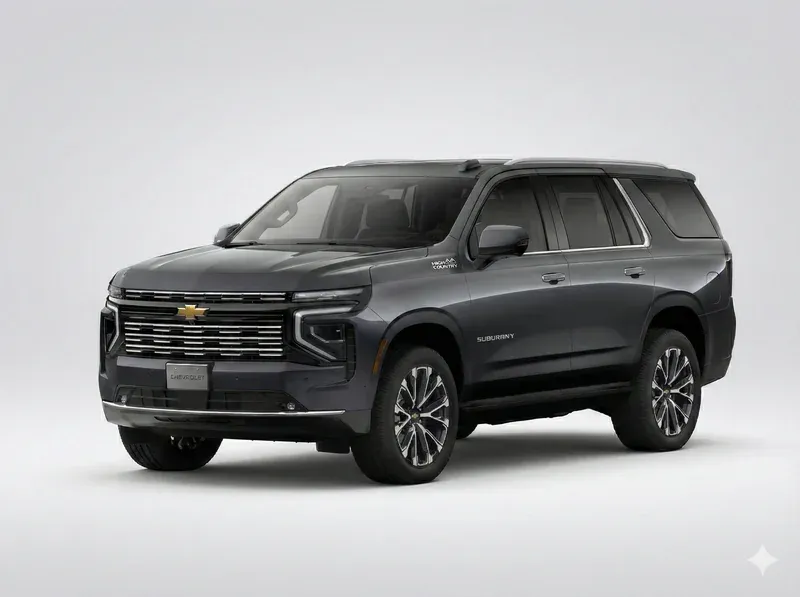 Chevrolet Suburban 2026 SUV extra grande color gris vista lateral