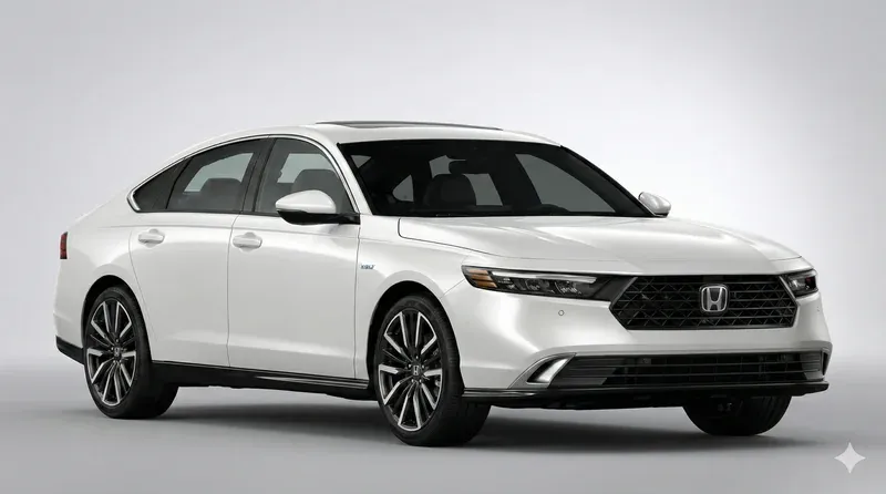 Honda Accord Hybrid 2026 sedán híbrido color gris vista lateral