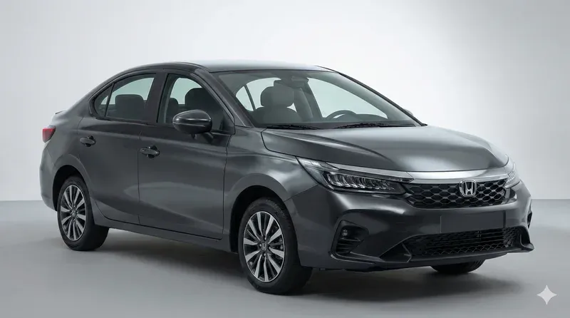 Honda City 2026 sedán color plata vista frontal