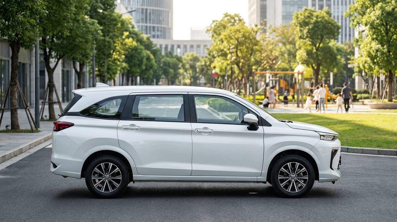 Toyota Avanza 2022 - Vista lateral en contexto urbano familiar