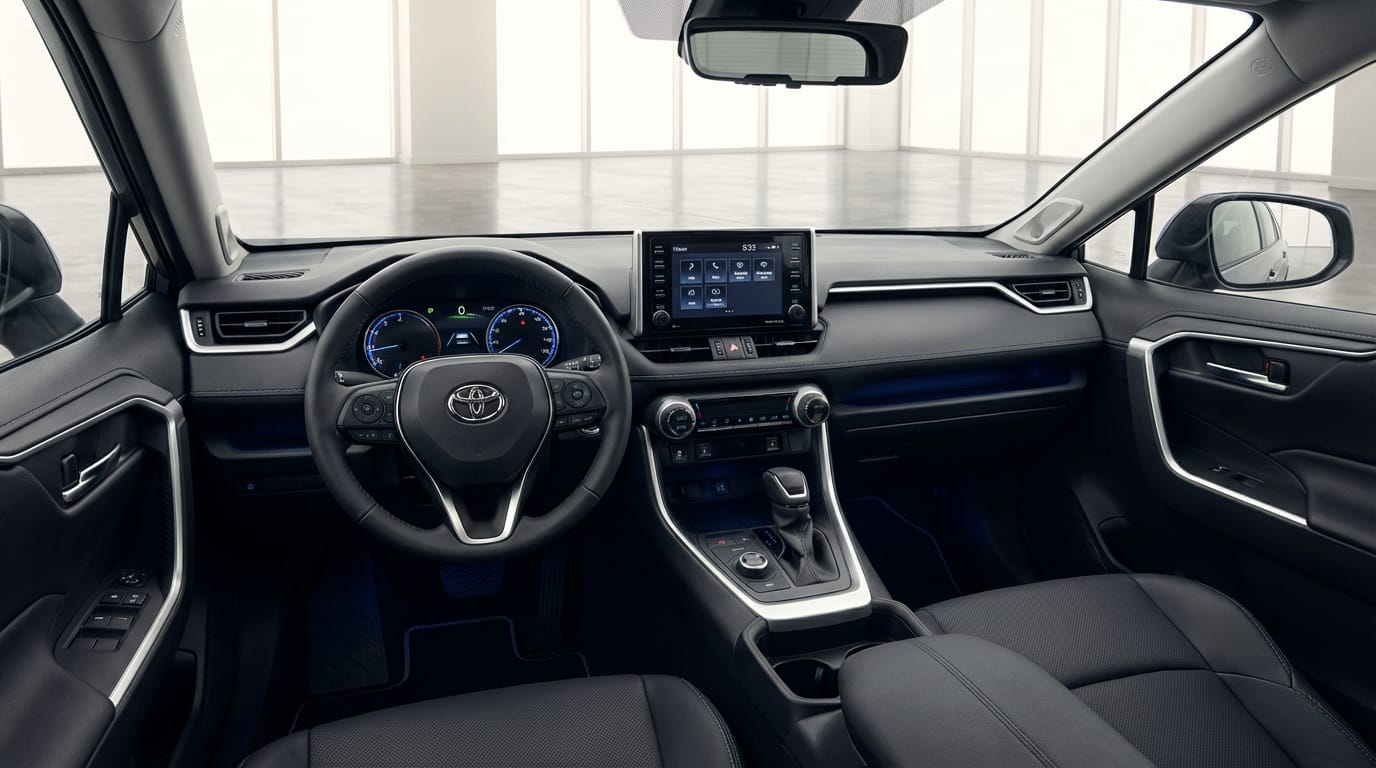 Toyota RAV4 HEV 2025 - Interior moderno con pantallas digitales