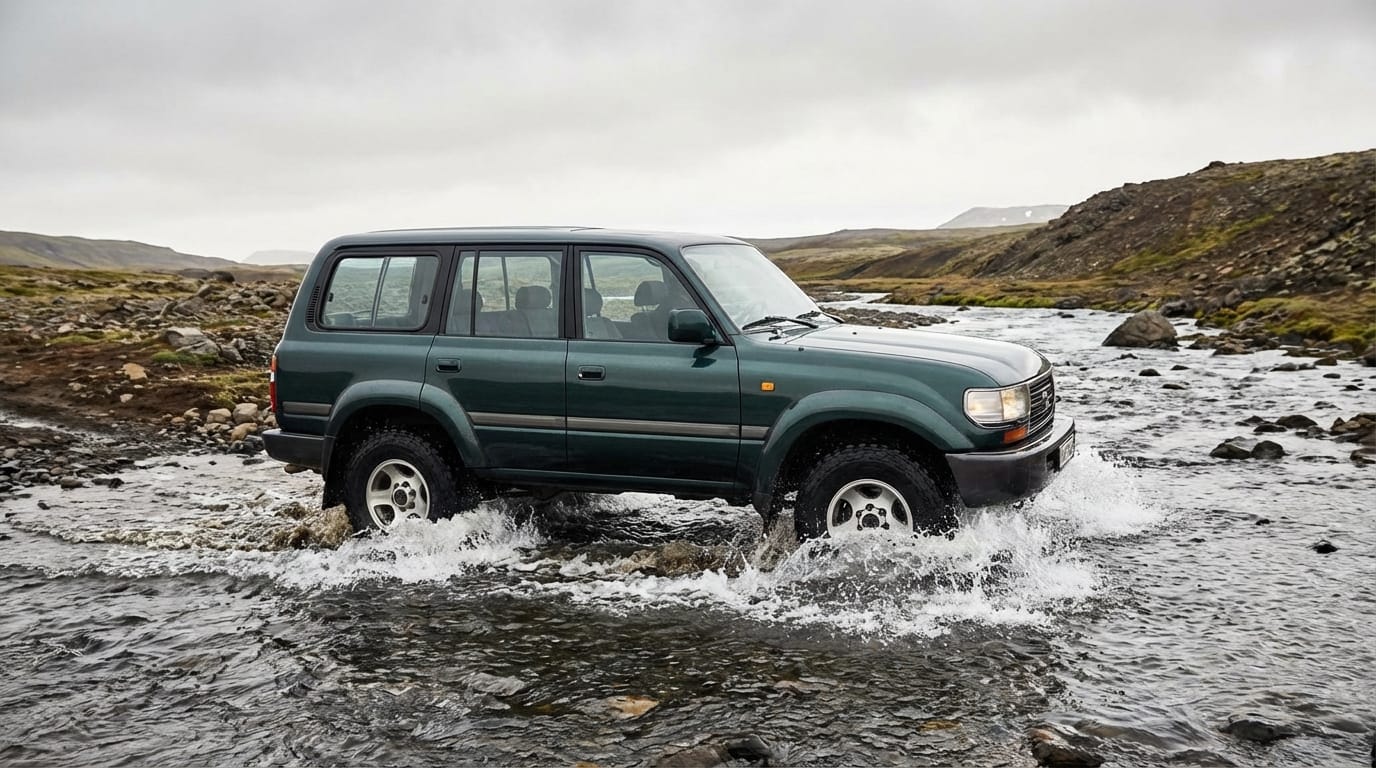 Toyota Land Cruiser 80 Series 1997 - Demostrando capacidad todoterreno en vadeo