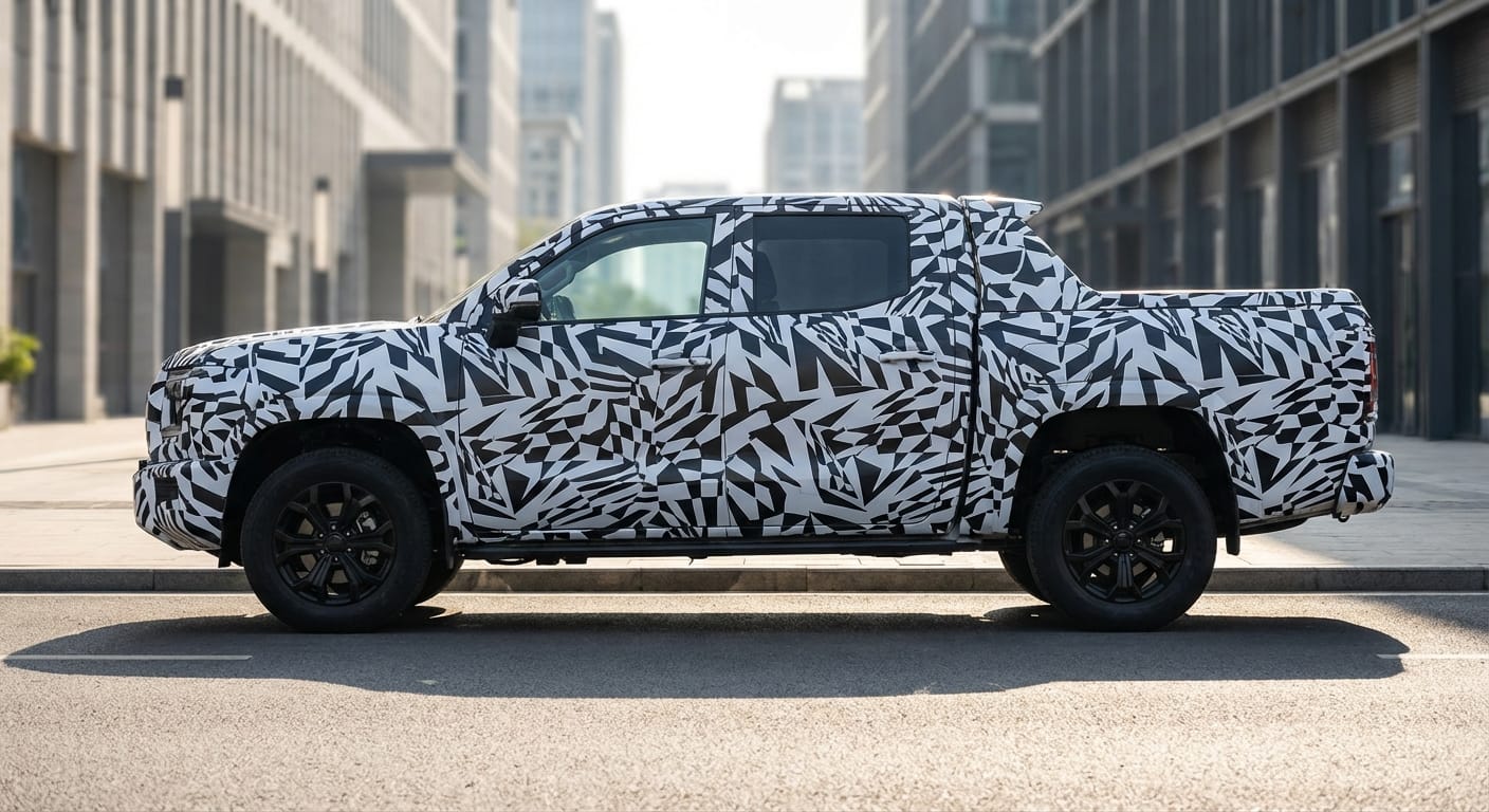 Exterior del BYD Shark a prueba