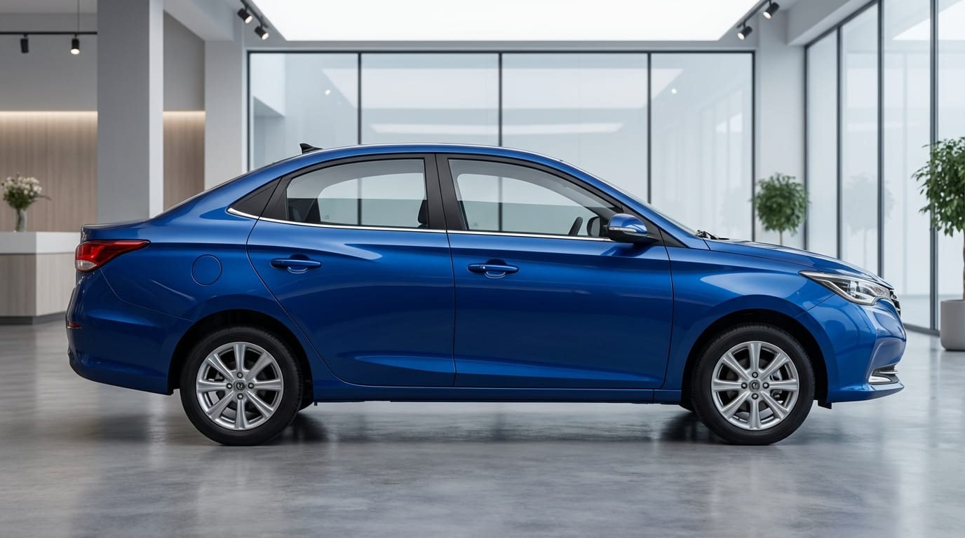 Changan Alsvin 2025 - Vista lateral en showroom moderno