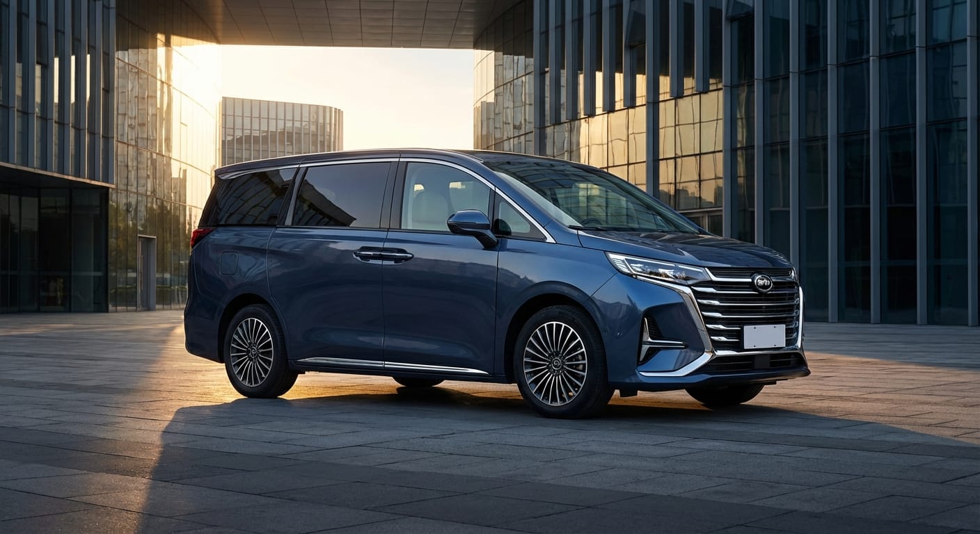 BYD M9 mostrando su diseño audaz, contemporáneo y de lujo