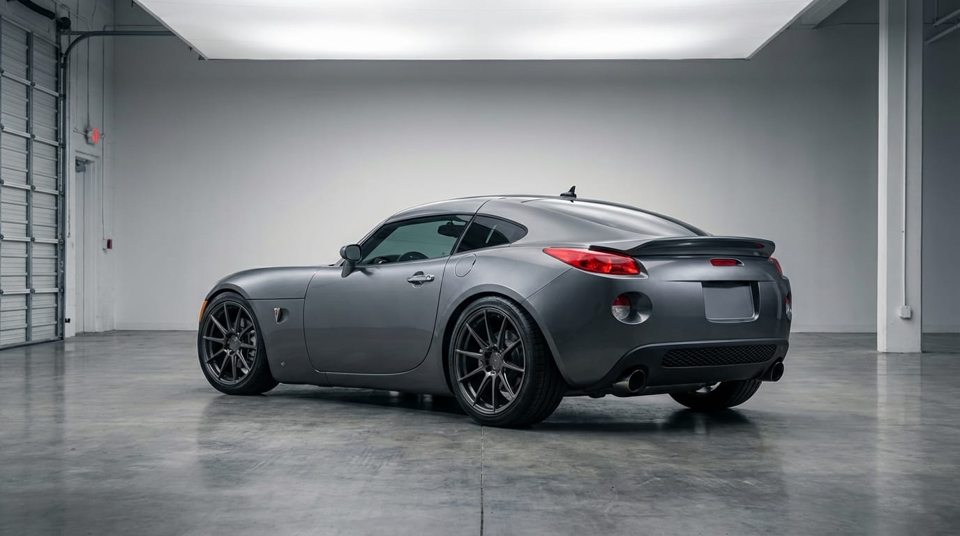 Pontiac Solstice GXP - Vista trasera lateral con llantas deportivas