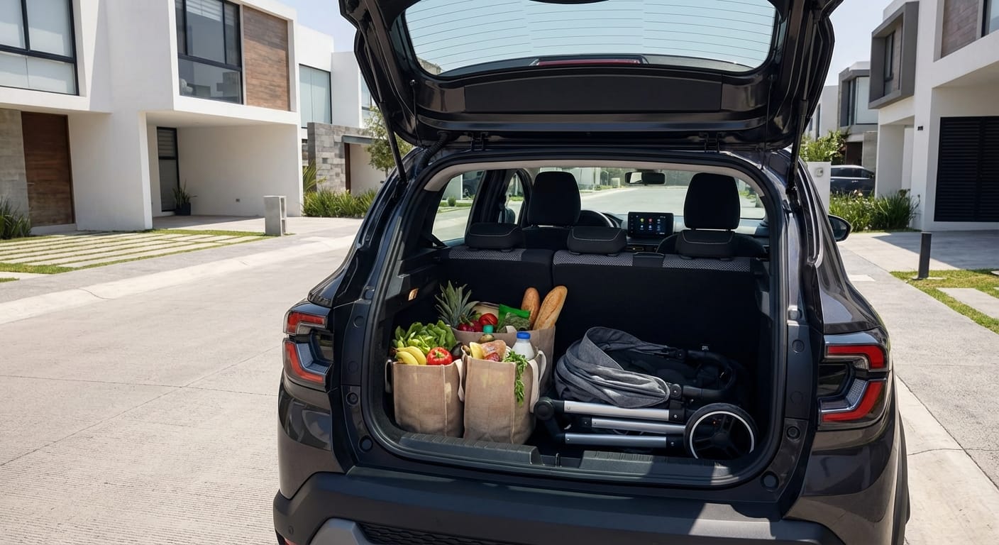 Renault Kardian 2026 en contexto familiar, mostrando su interior espacioso y cómodo con diseño francés