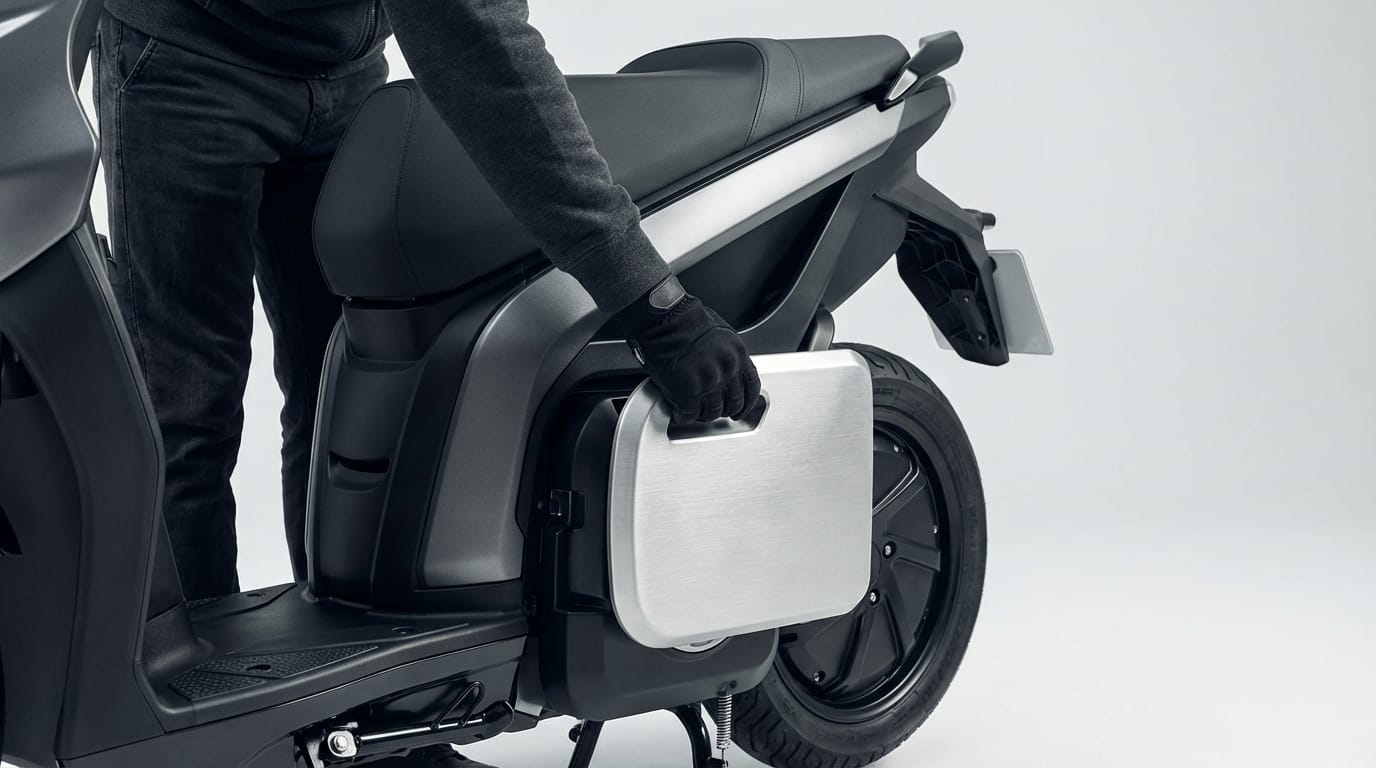 Silence S01 2025 - Detalle del sistema de baterías extraíbles