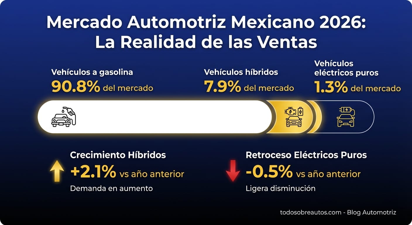 Infografía: Mercado Automotriz Mexicano 2026: La Realidad de las Ventas