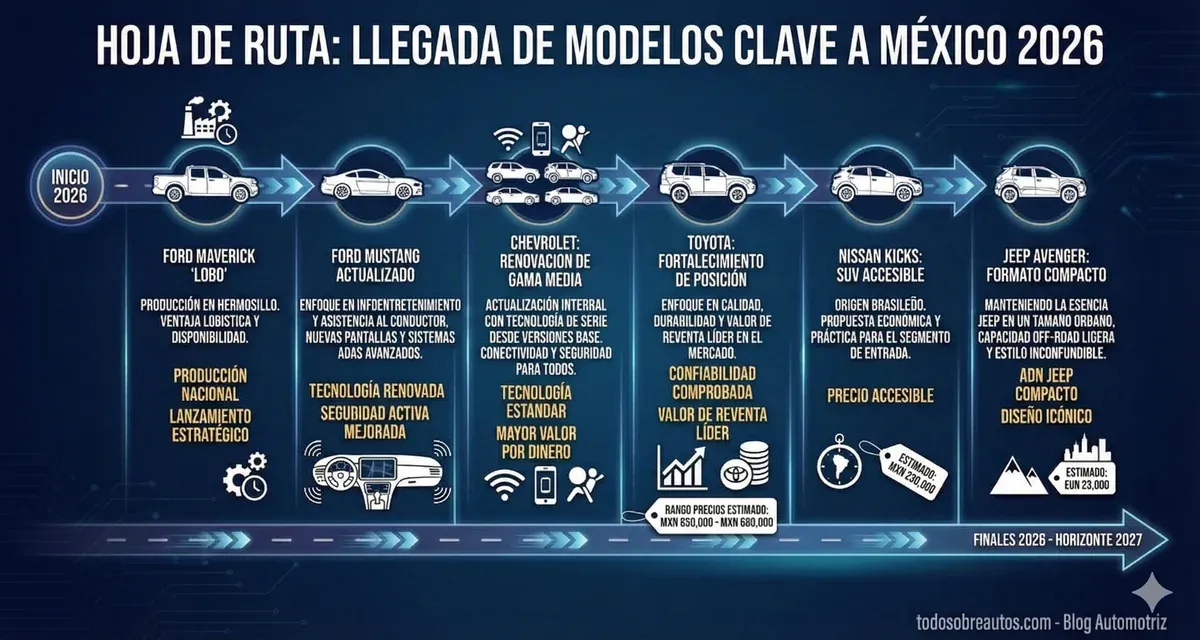 Infografía: Hoja de Ruta: Llegada de Modelos Clave a México 2026