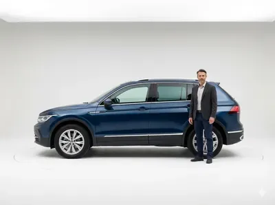 Tiguan comparativa de tamaño con persona