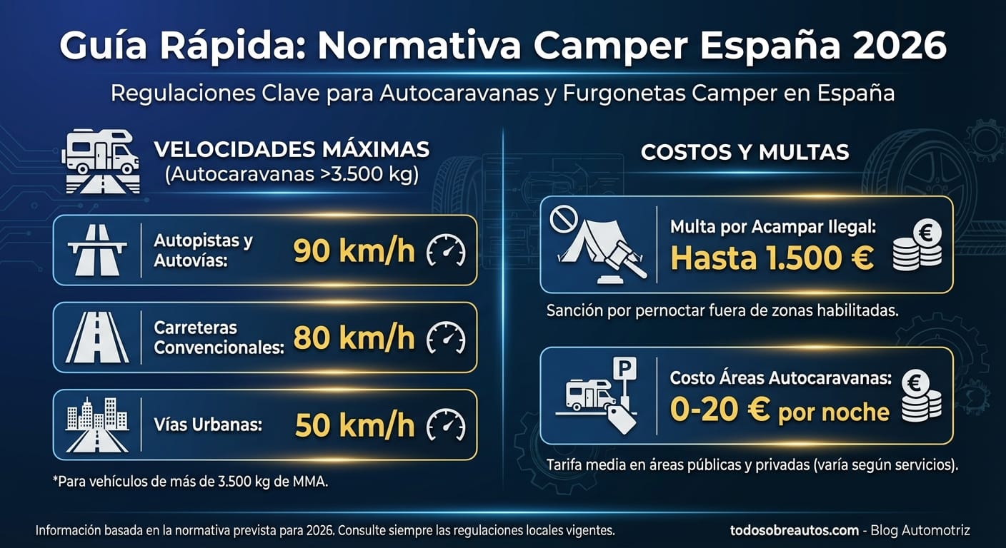 Infografía: Guía Rápida: Normativa Camper España 2026