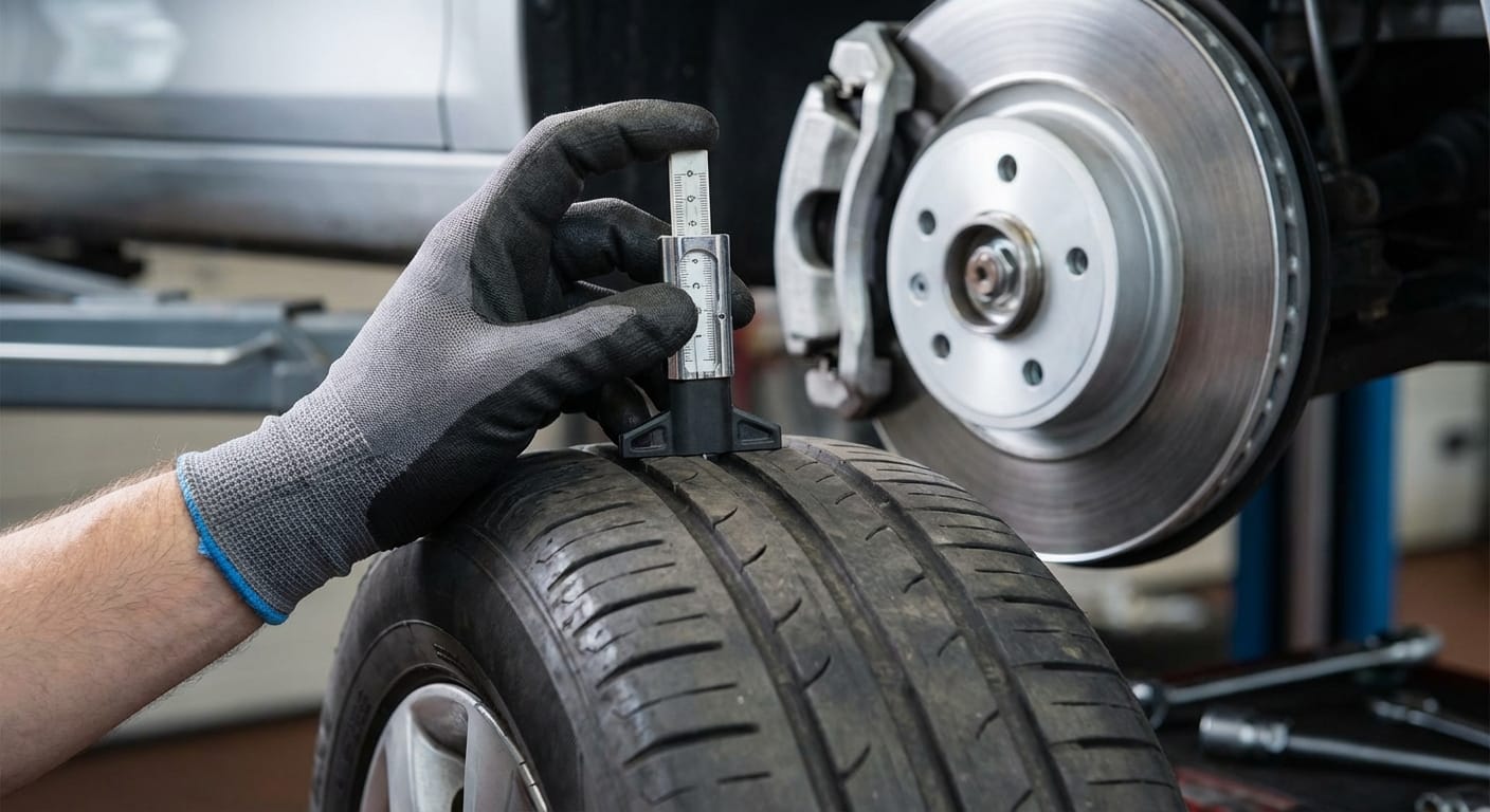 Inspección detallada de neumáticos y sistema de frenos para la ITV