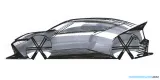 Imagen del Hyundai Concept THREE mostrando su parte trasera con el spoiler 