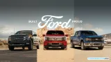 Imagen que muestra la variedad de vehículos Ford: eléctricos, híbridos y de combustión interna.