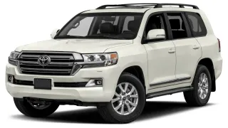 Exterior frontal del Toyota Land Cruiser 2018 color blanco