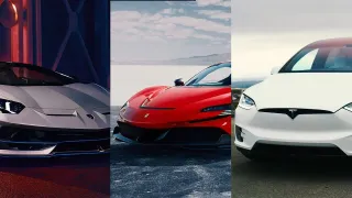 Tesla Model X Plaid vs Ferrari SF90 vs Lamborghini SVJ