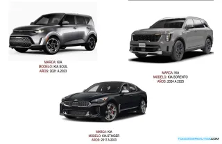 Llamado a Revisión Urgente para Kia Sorento, Soul y Stinger (2017-2025)