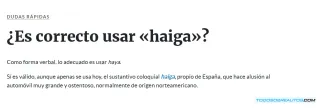 Esta Imagen Muestra el significado de Haiga y la buena pronunciación
