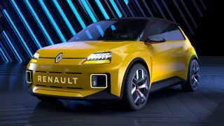 Renault 5 Un hatchback moderno con un estilo vibrante en color amarillo, Gran Coche Elétrico Compacto