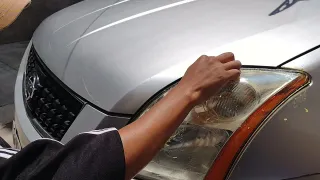 pulir faros coche naranja bicarbonato