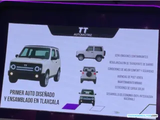 Imagen del Auto Eléctrico Tlaxcala TT mostrando su diseño y concepto