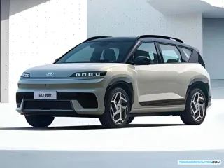 Diseño frontal del Hyundai EO Eléctrico con el que Hyundai desafía a BYD