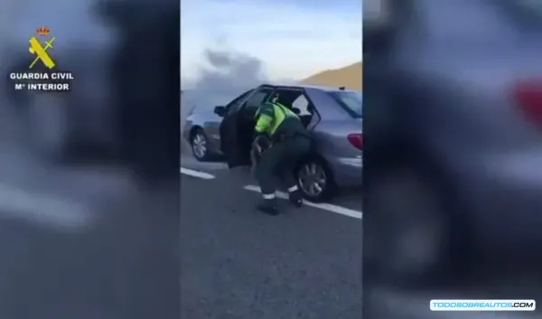 Incendio en la M-505: Guardia Civil rescata a conductor a segundos de la explosión - Lecciones de seguridad vial