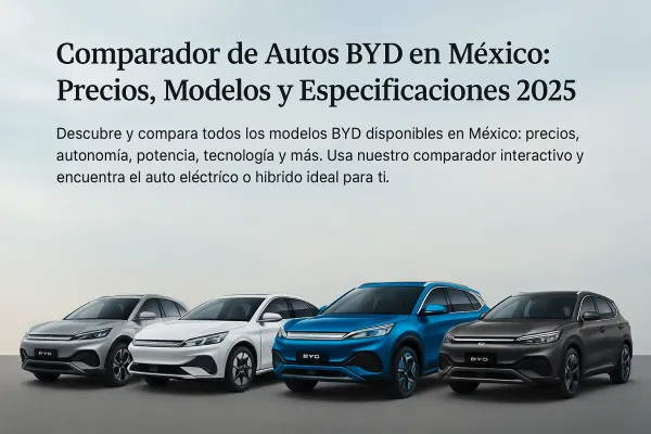 Comparador de Autos BYD en México: Precios, Modelos y Especificaciones