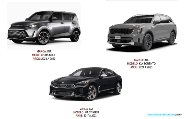 Alerta de Seguridad: Llamado a Revisión Urgente para Kia Sorento, Soul y Stinger (2017-2025) por Fallas Críticas