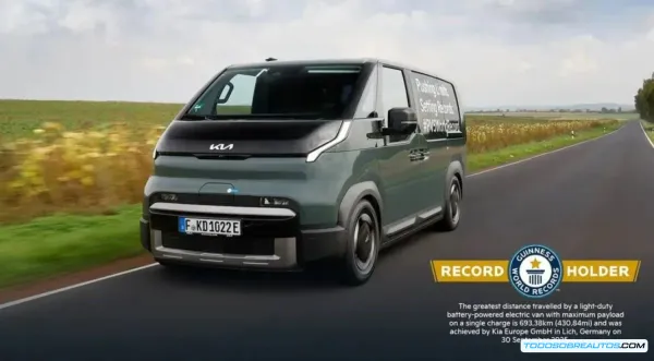 Kia PV5: Récord Guinness de Autonomía en Utilitarios Eléctricos